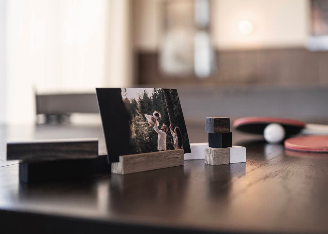 Bilde av Fotoblokk i tre – hvit, eik og svart (flere størrelser)