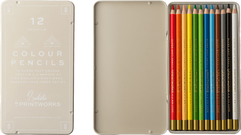 Bilde av Printworks Color Pencils Classic 12 pcs