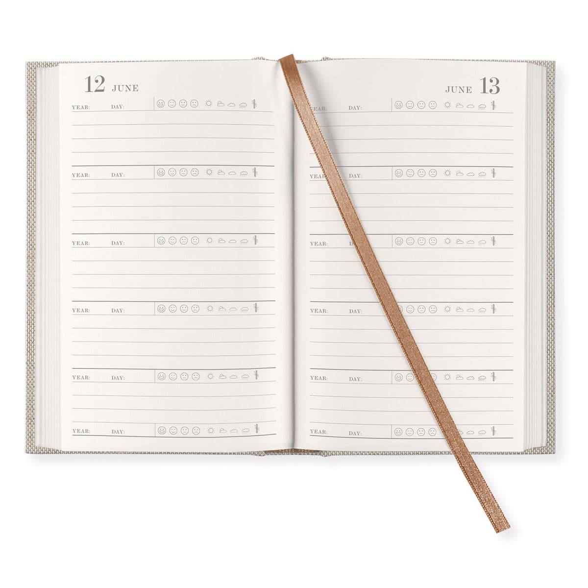Bilde av Five Year Diary Pocket – Rough Linen