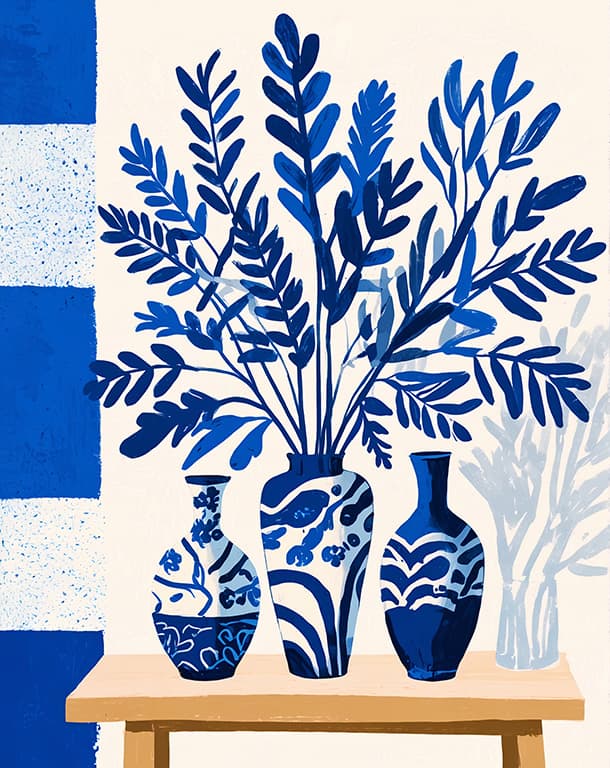 Bilde av Plakat - Botanical Blues