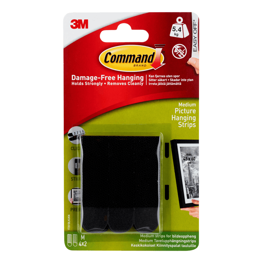 Bilde av 3M Opphengsstrips sort-opptil 5,4kg