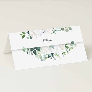 Bordkort | Bryllup | Blomsterbukett