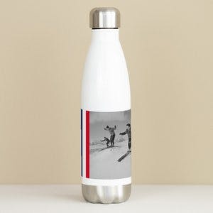 Hvit metall flaske  - Snow fun sun 2