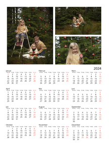 Plakatkalender | Medium (A3) | Klassisk hvit