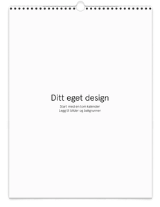 Veggkalender | Stor (A3) | Ditt design