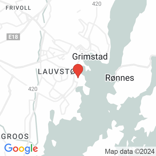 Kart av beliggenheten til Elite Foto Grimstad